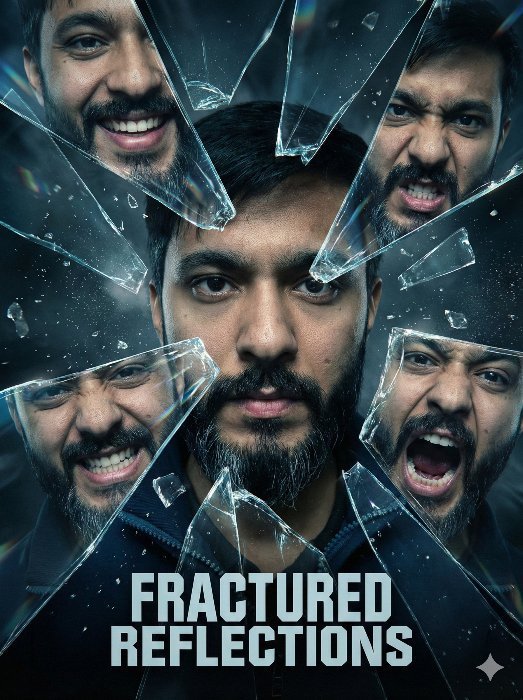 Fractured Reflections Psychological Thriller Movie Poster Gemini AI Prompt
