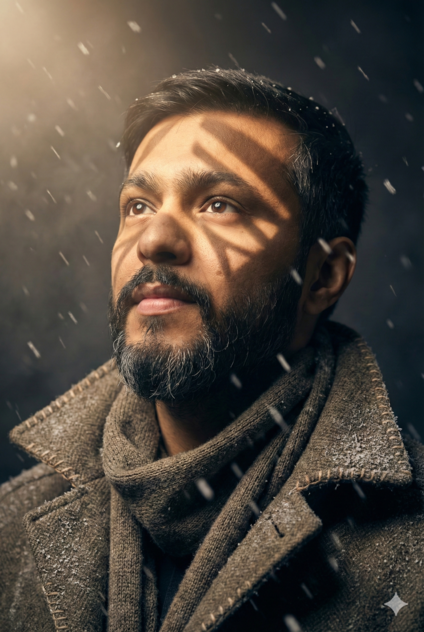Hyper-Realistic Winter Editorial Portrait Gemini AI Prompt | 8K Cinematic