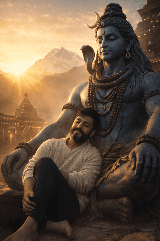 Mahashivratri Special Shiva Statue Sunrise Scene – Gemini AI Image Prompt