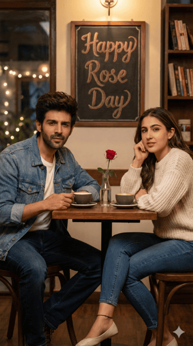 Rose Day Coffee Date Gemini AI Prompt – Ultra-Realistic Romantic Café Scene