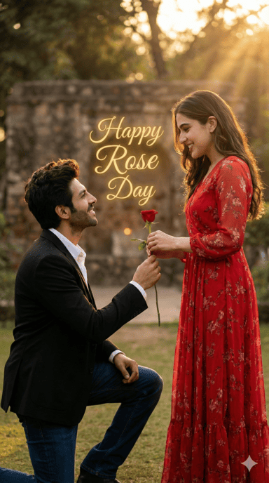 Rose Day Proposal Gemini AI Prompt – Ultra-Realistic Romantic Scene