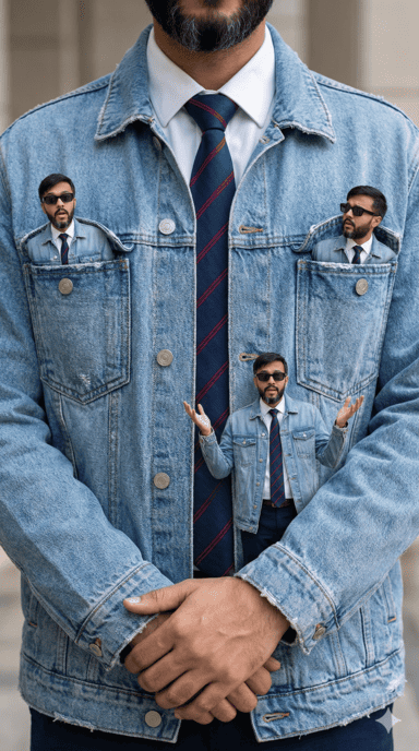 Surreal Forced-Perspective Fashion Photo Prompt (9:16) – Hyper-Realistic Miniature Pocket Illusion