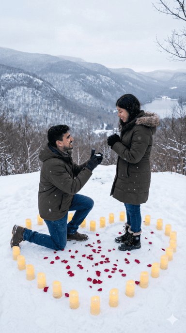 Ultra-Realistic Winter Proposal Photo Gemini AI Prompt